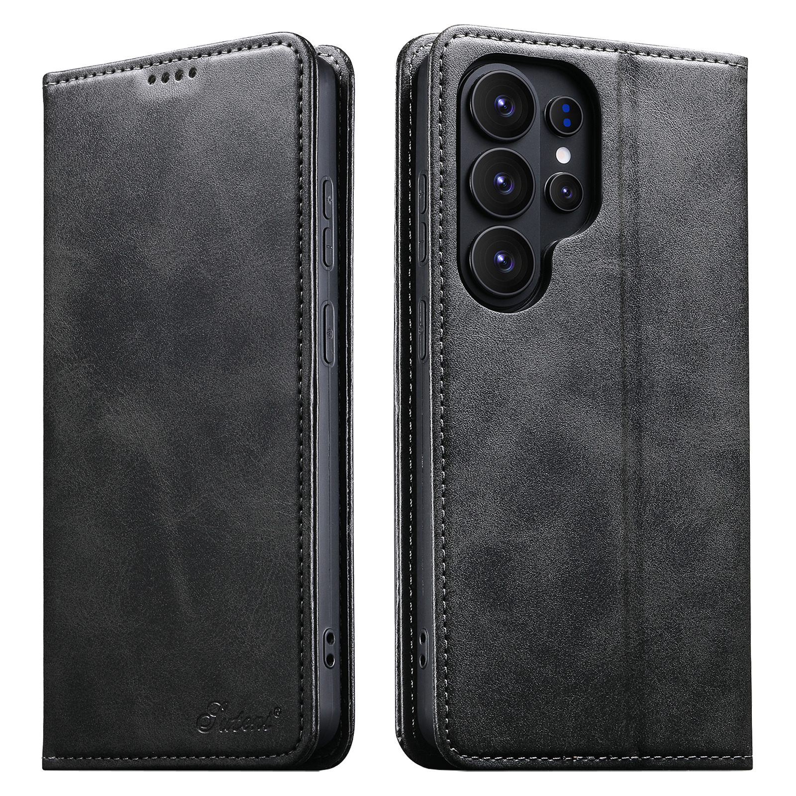 SUTENI J01 Faux Leather Card Holder Stand Wallet Magnet Flip Cover Phone Case For Samsung Galaxy S26 Ultra S25 Plus S24 S23 S22 Note20