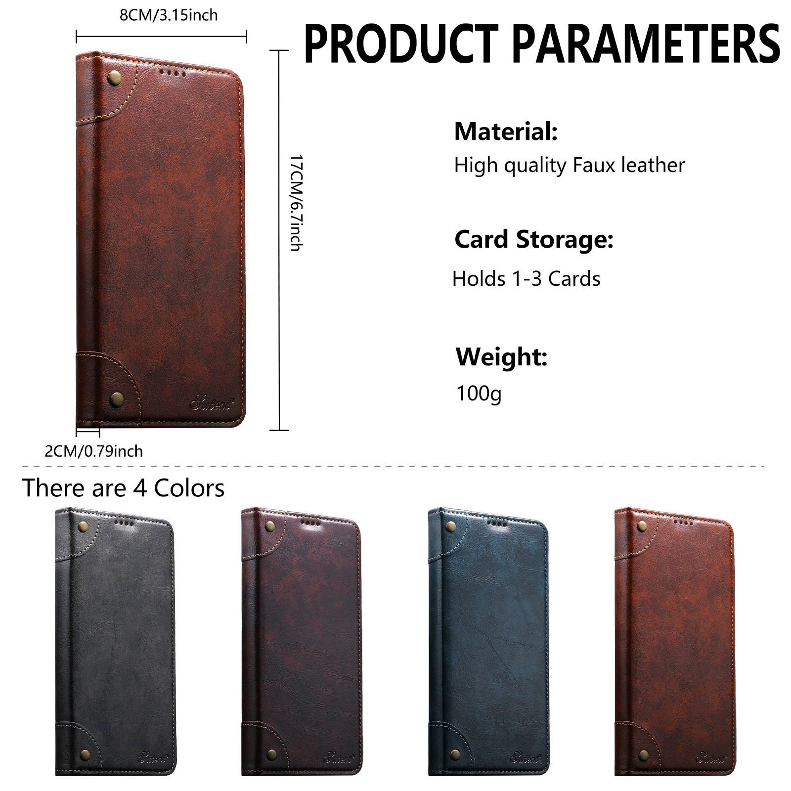 SUTENI BLK Phone Case Faux Leather Card Holder Stand Wallet Magnet Flip Cover For Samsung Galaxy S26 Ultra S25 Plus S24 S23 S22 Note20
