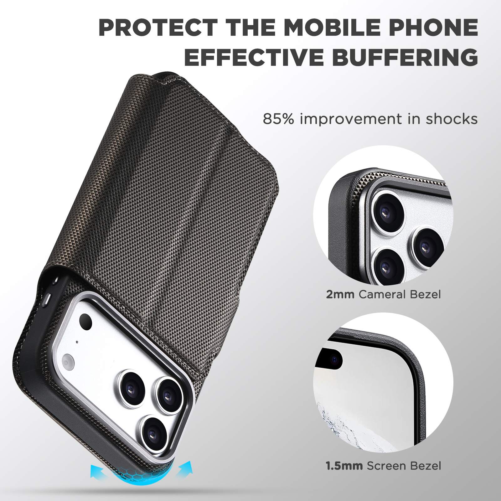 SUTENI Q09 Faux Leather Wireless Charging Card Holder Stand Wallet Magnetic Flip Cover Phone Case For iPhone 17 Pro Max 16 15 14 13