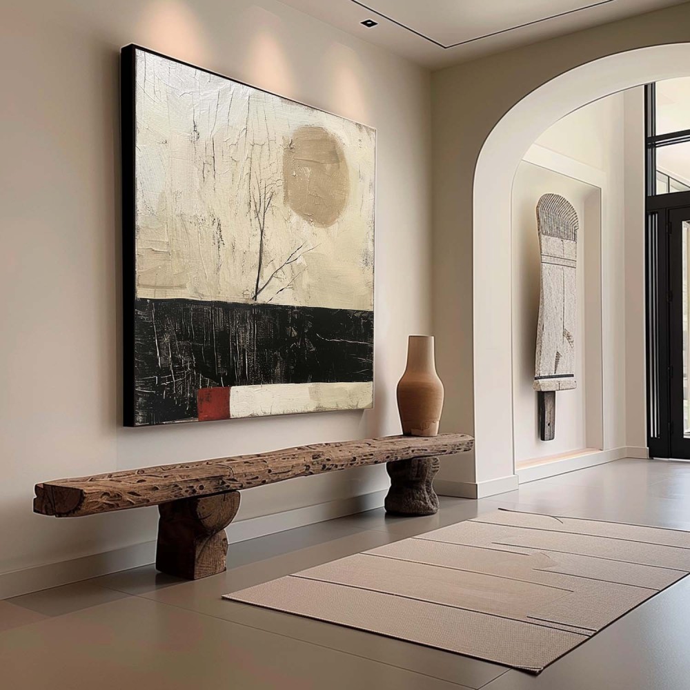 Textured Modern Wall Art with Neutral Tones