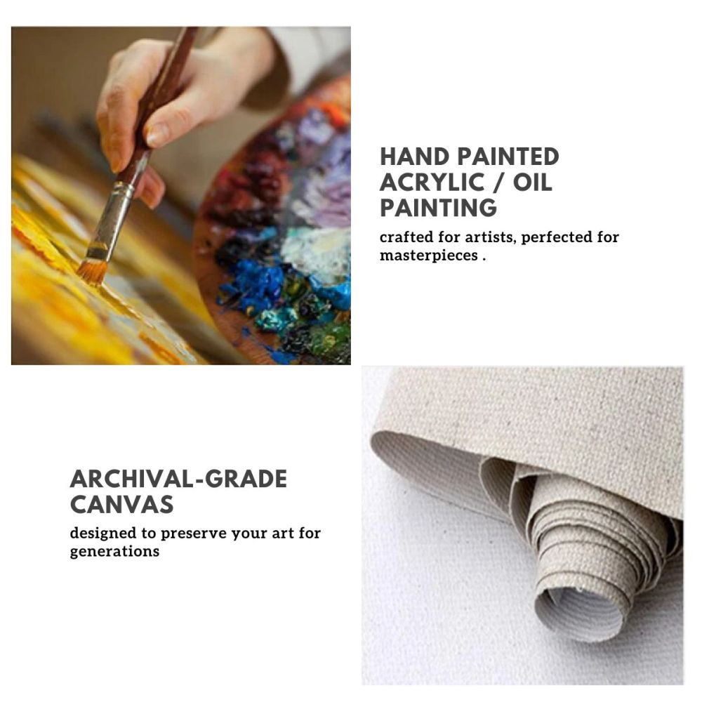 Hand-Painted Floral Oil Painting on Canvas – Textured Modern Flower Wall Art 215AA