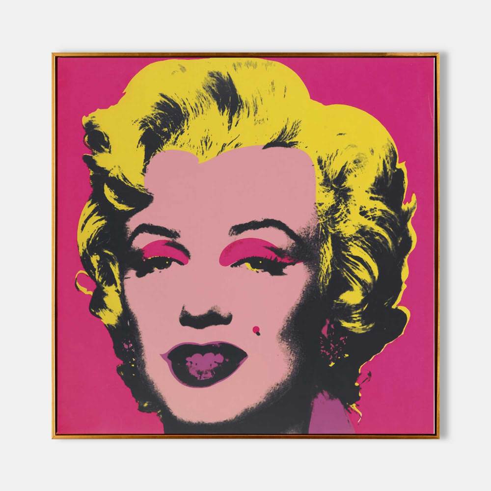 Warhol Style Marilyn Monroe Portrait – Hand-Painted Pop Art Oil Painting on Canvas 233BR