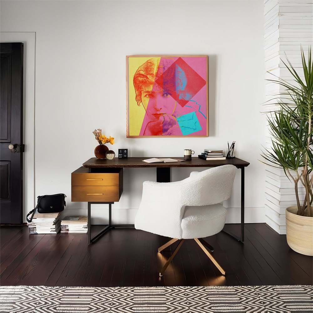 Warhol Style Abstract Portrait – Hand-Painted Pop Art Oil Painting on Canvas 235BR