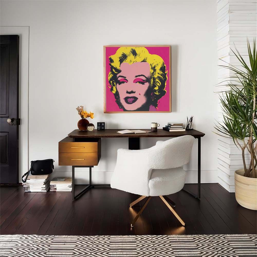 Warhol Style Marilyn Monroe Portrait – Hand-Painted Pop Art Oil Painting on Canvas 233BR