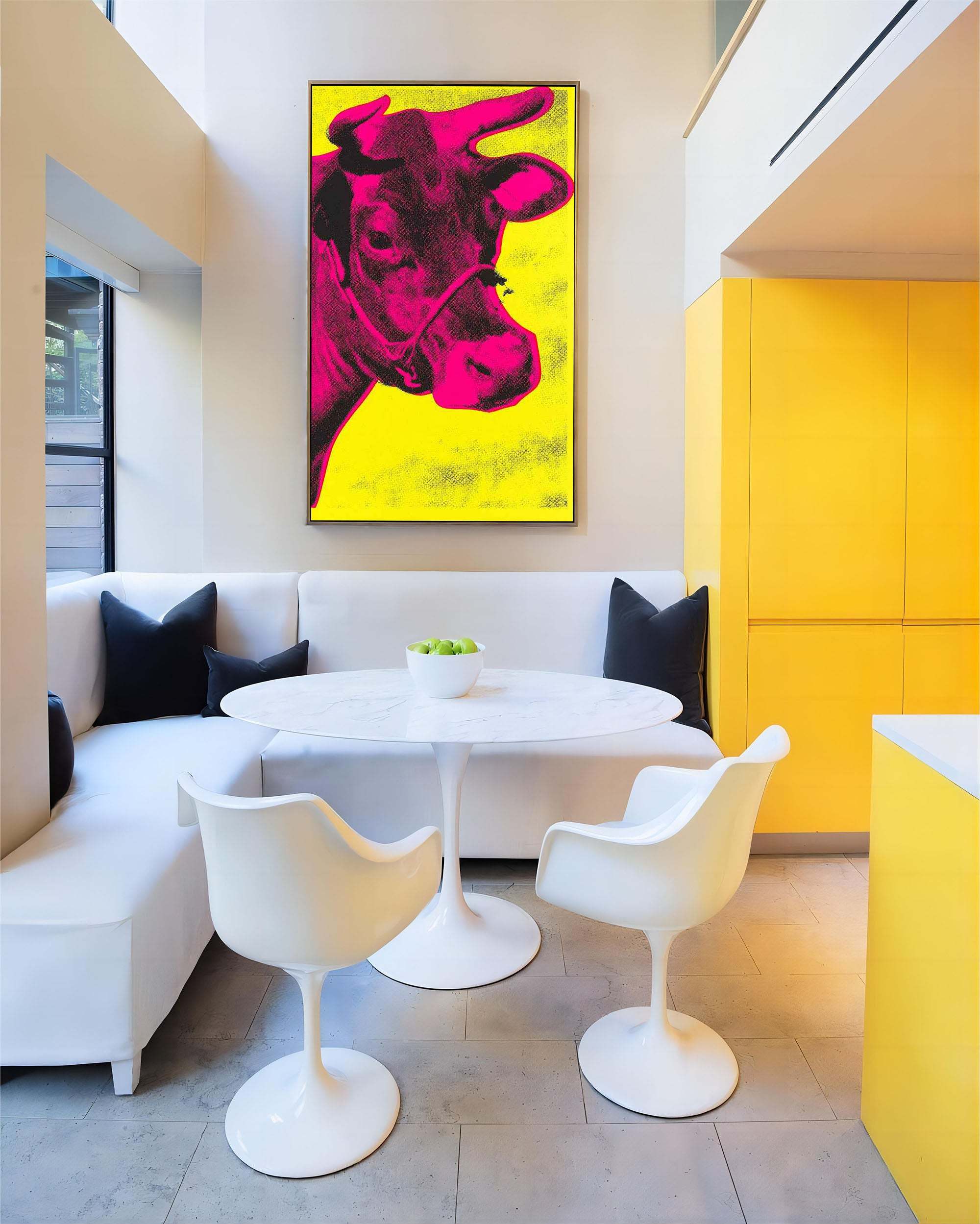 Warhol Style Cow Portrait – Hand-Painted Pop Art Oil Painting on Canvas 232BR