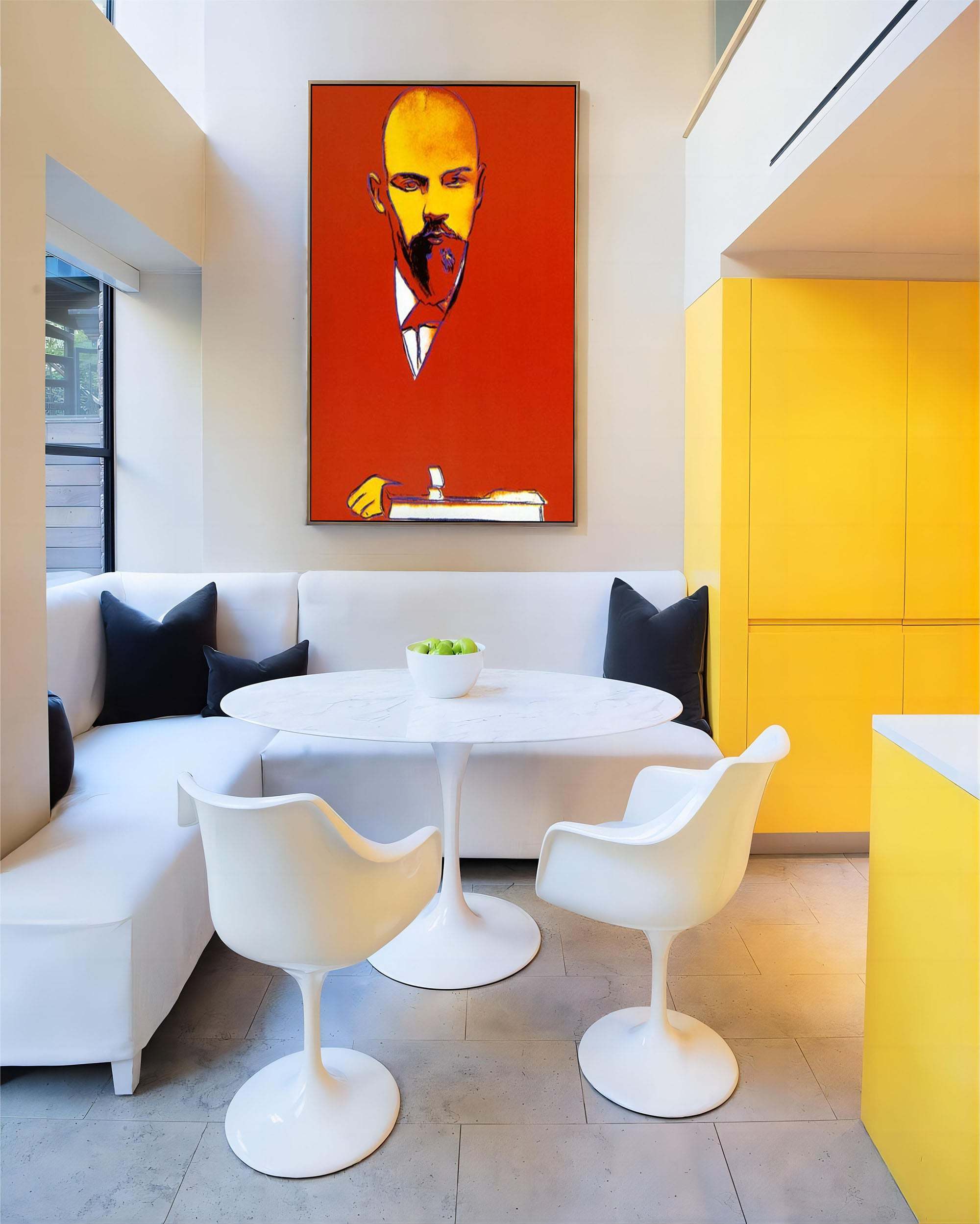 Warhol Style Lenin Portrait – Hand-Painted Pop Art Oil Painting on Canvas 230AA