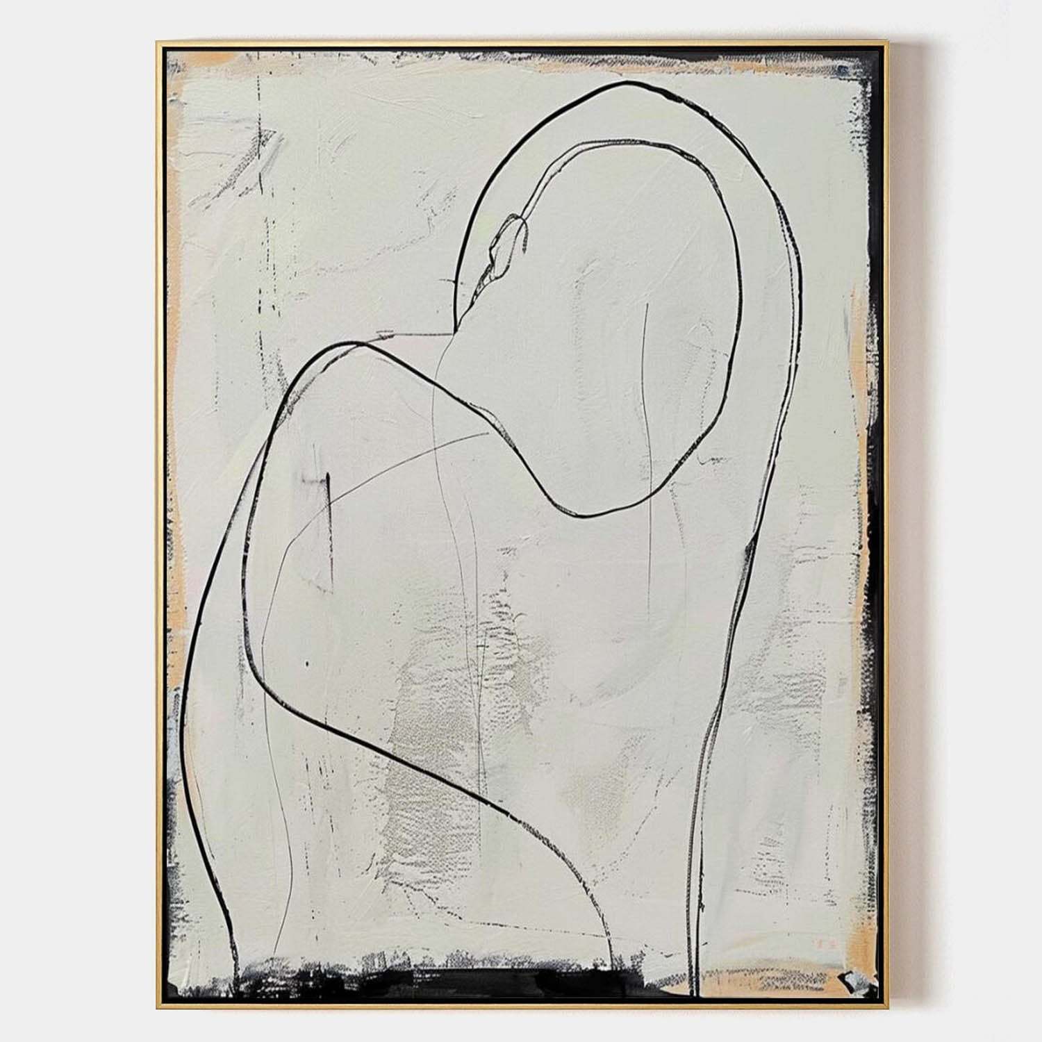 Minimalist Figurative Line Abstract Art Oil Painting  257AA