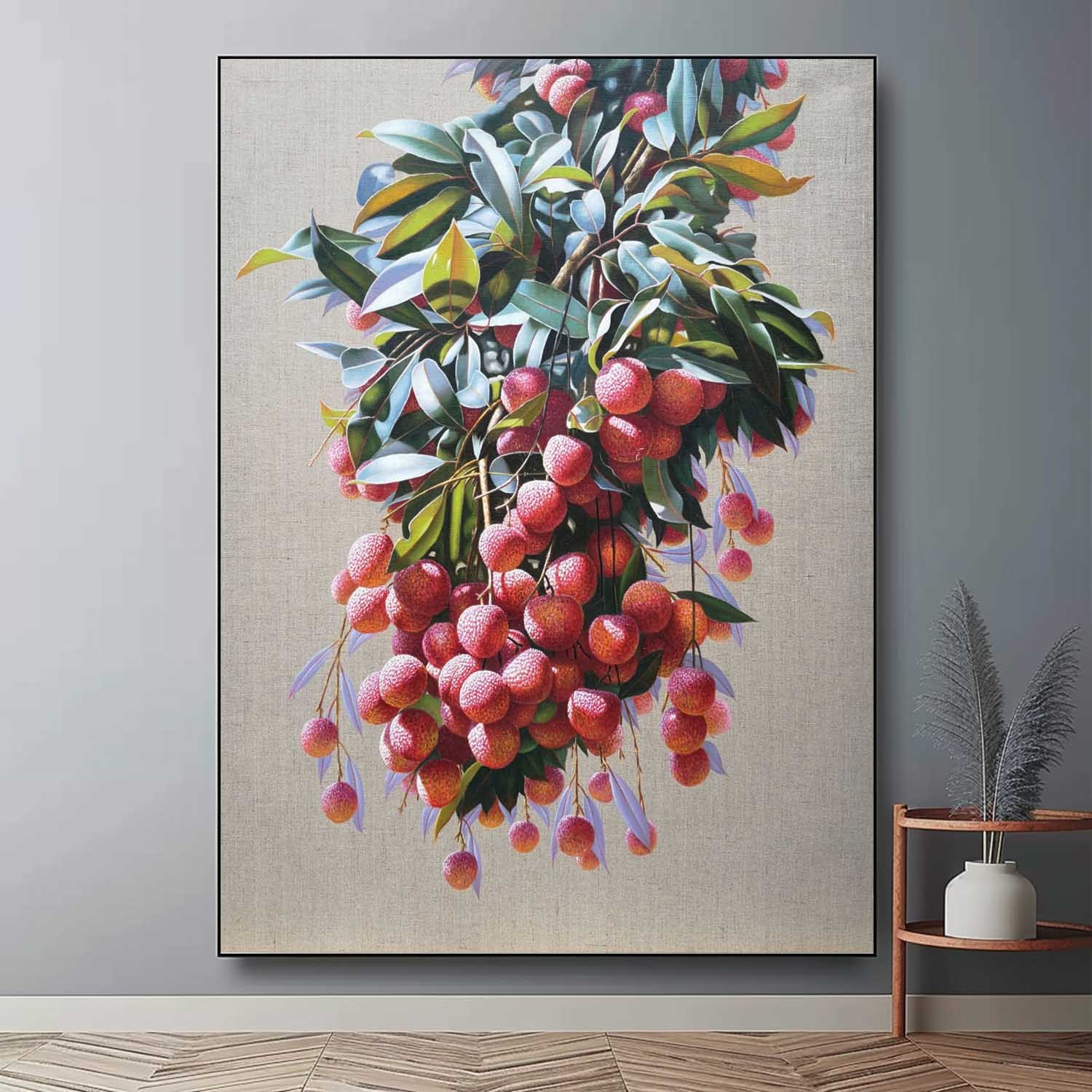 Lychee Harvest – Hand-Painted Still Life Oil Painting on Canvas 274BR