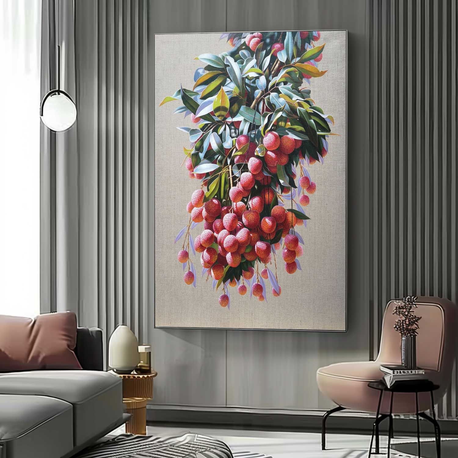Lychee Harvest – Hand-Painted Still Life Oil Painting on Canvas 274BR