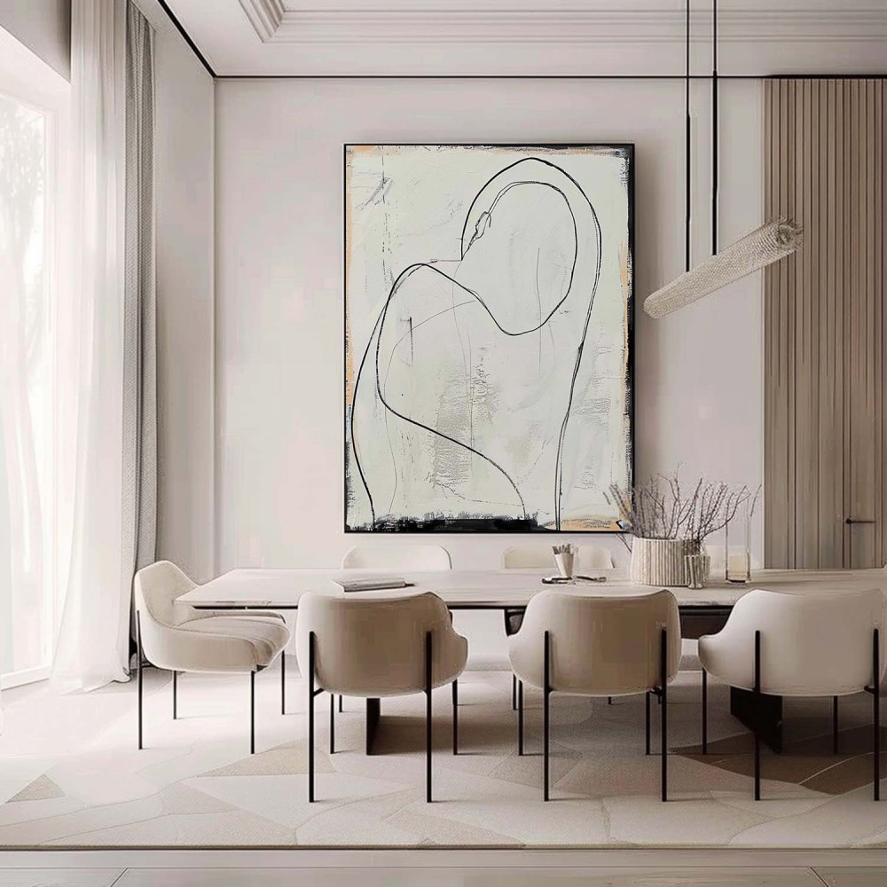 Minimalist Figurative Line Abstract Art Oil Painting  257AA