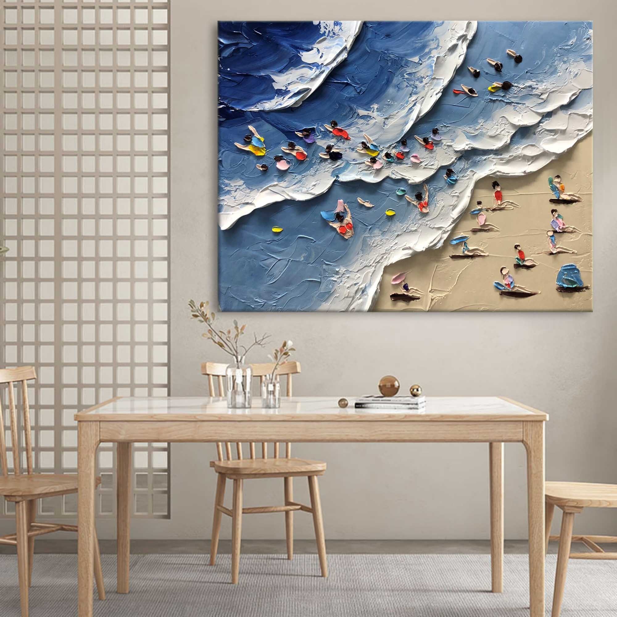 Seaside Textured Abstract Oil Painting on Canvas 300BR