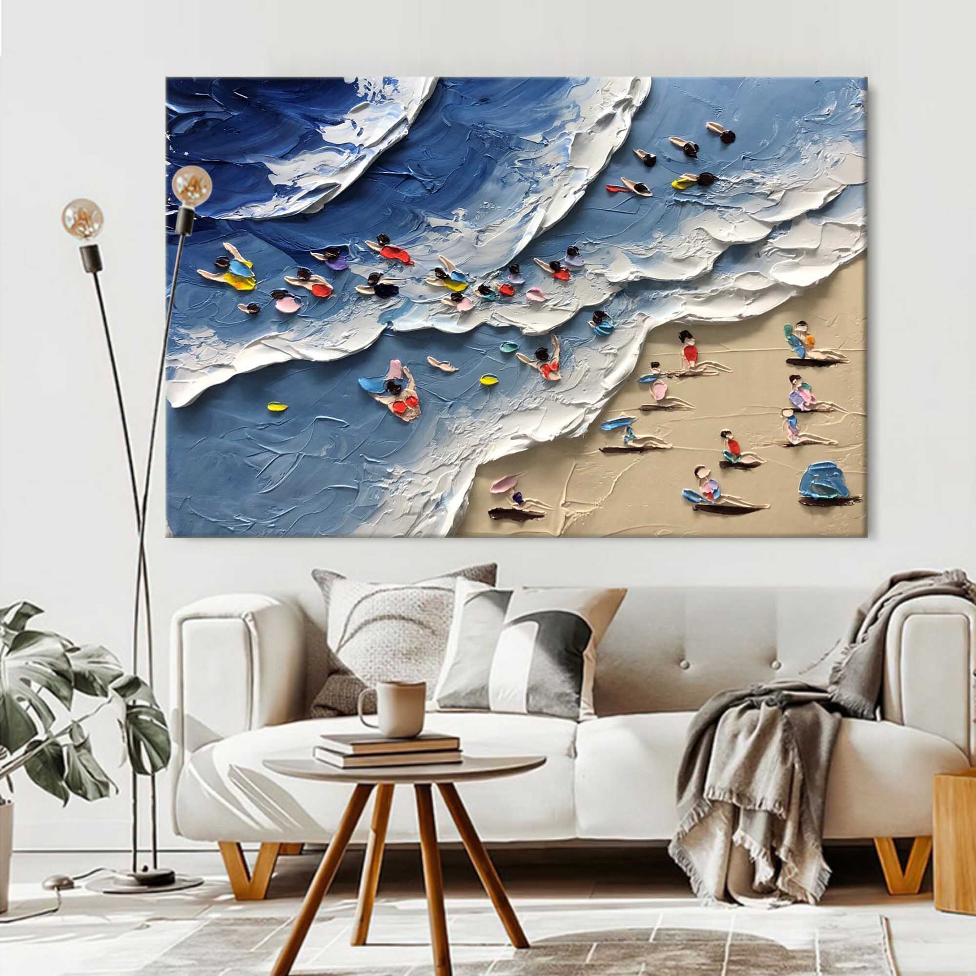 Seaside Textured Abstract Oil Painting on Canvas 300BR