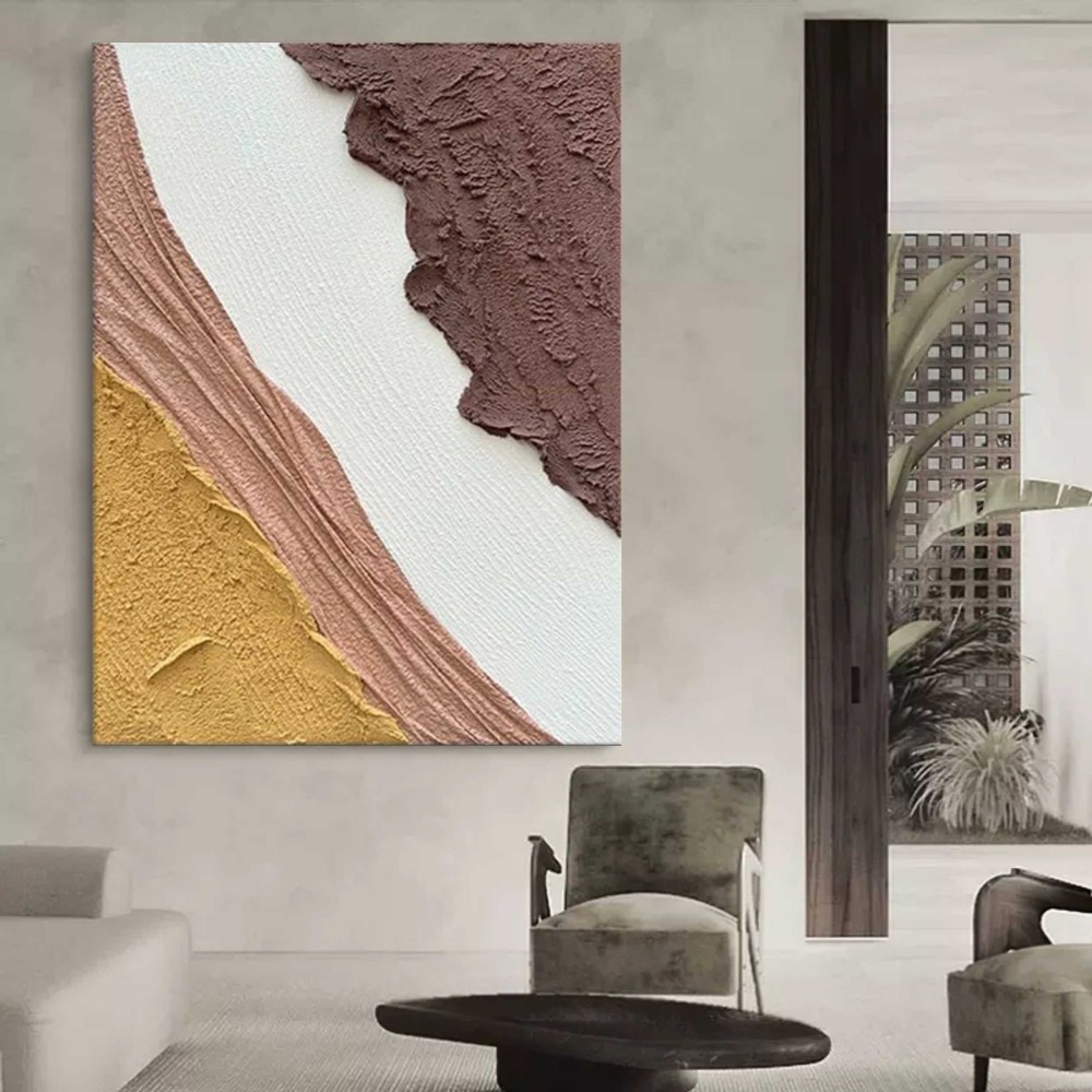 Hand-Painted Abstract Textured Oil Painting on Canvas 289AA