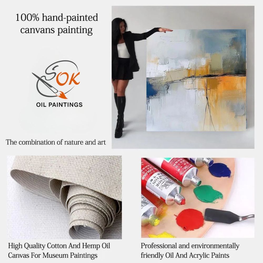 hand painted textured oil painting