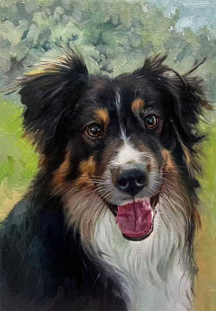 Custom Pet Oil Painting, Hand-painted Canvas Portrait Art from Photo, Commission Loss Memorial Personalized Dog Lover Gifts birthday Present
