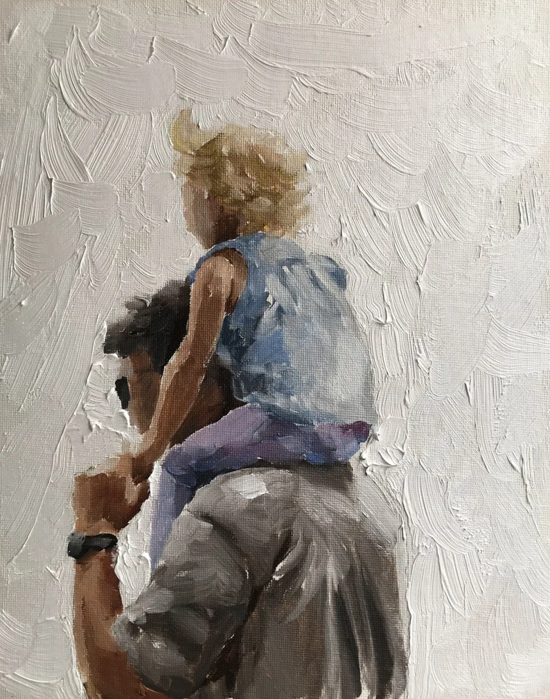 Custom Hand-Painted Impressionist Portrait from Photo ,Impressionist / Modern Figurative Style