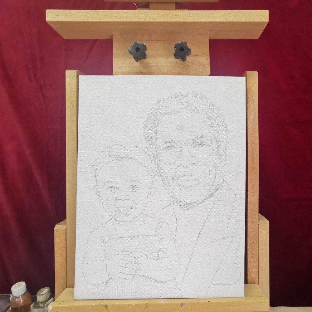 Custom Composite Oil Painting from Multiple Photos – Hand-Painted Personalized Art