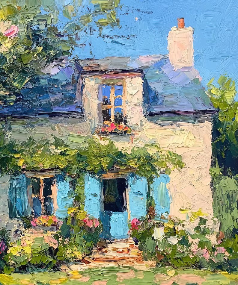 Custom House Oil Painting from Photo – Impressionist Style
