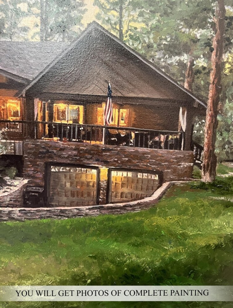 Custom House Oil Painting from Photo – Realistic Style