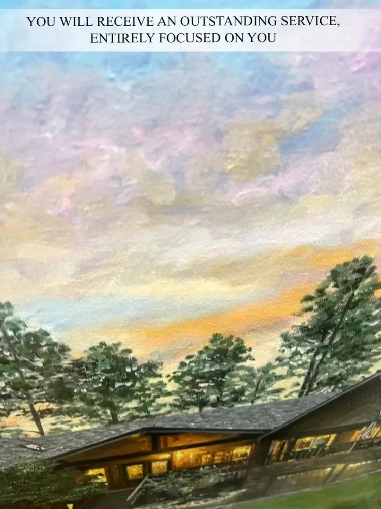 Custom House Oil Painting from Photo – Realistic Style