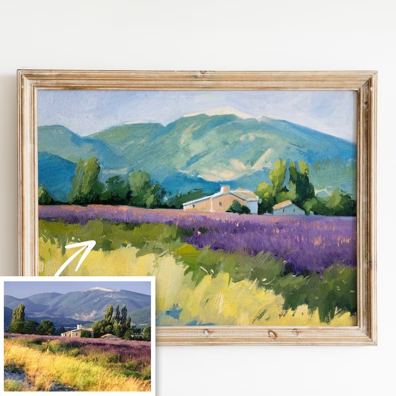 Custom Impressionist Landscape Oil Painting from Your Photo