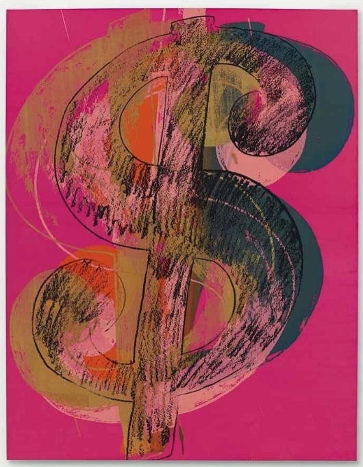 Dollar sign  by Andy Warhol Oil Painting reproduction