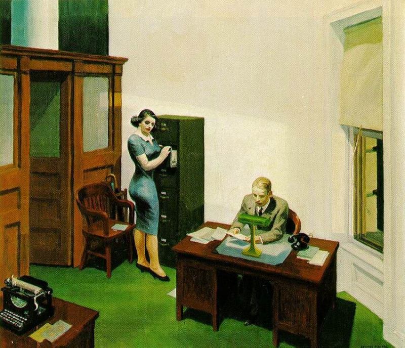 Office at Night, 1940 by Edward Hopper Oil Painting reproduction