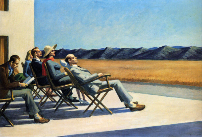 people in the sun by Edward Hopper Oil Painting reproduction