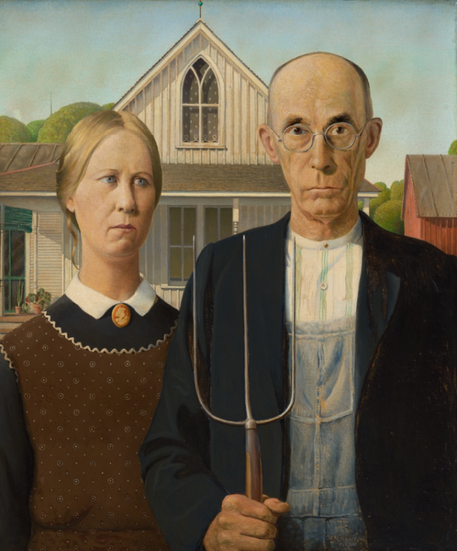 Custom American Gothic Masterpiece  from Photos 