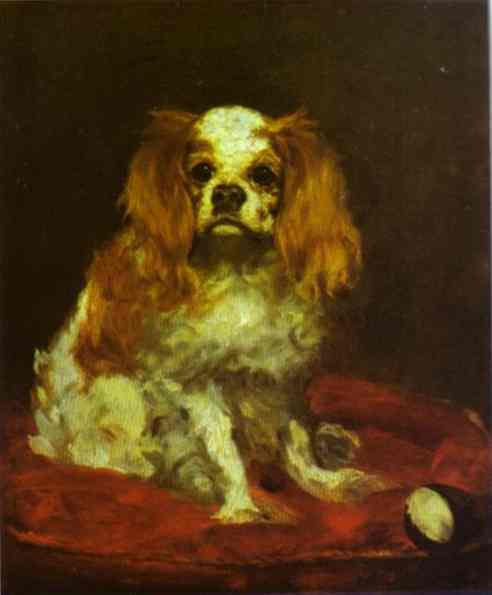 A King Charles Spaniel. c.1866  by Edouard Manet Oil Painting reproduction