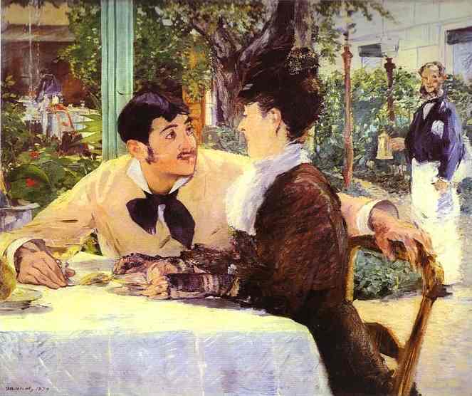 At Pere Lathuille's. 1879  by Edouard Manet Oil Painting reproduction