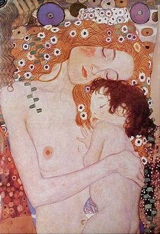 Mother and Child by Gustave Klimt Oil Painting reproduction