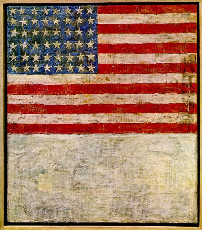 above White with Collage  1955  by Jasper Johns Oil Painting reproduction