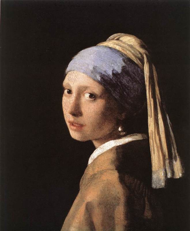 Girl with a Pearl Earring  c.1665 by Johannes Vermeer Oil Painting reproduction