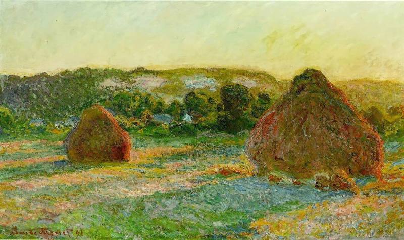Wheatstacks (End of Summer)  1890-91 by Monet,Claud Oil Painting reproduction