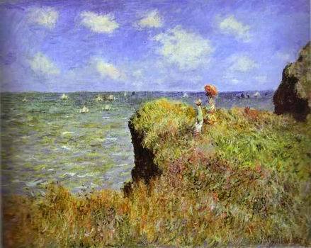 Clifftop Walk at Pourville. 1882 by Monet,Claud Oil Painting reproduction