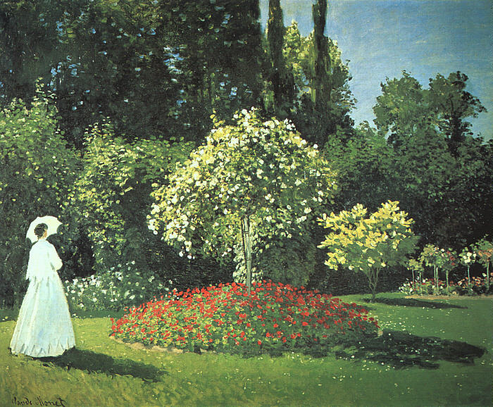 Jeanne-Marguerite Lecadre in the Garden, 1866 by Monet,Claud Oil Painting reproduction