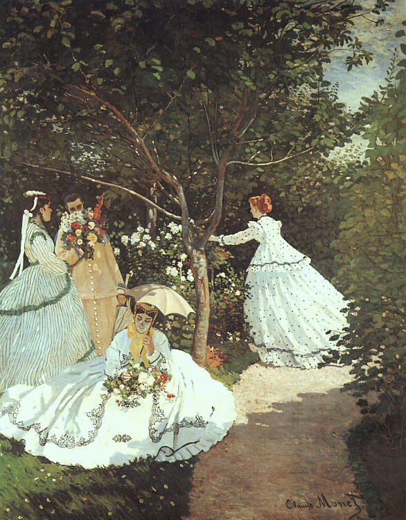 The Women in the Garden, 1866-67 by Monet,Claud Oil Painting reproduction