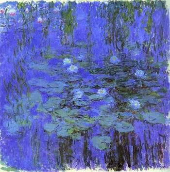 Blue Water Lilies. c.1916-1919 by Monet,Claud Oil Painting reproduction