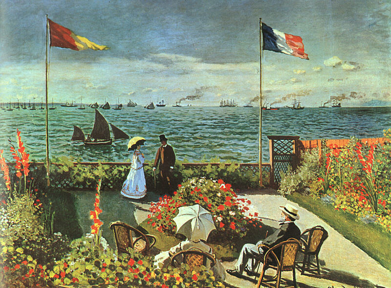 Terrace at  Saint-Adresse 1867 by Monet,Claud Oil Painting reproduction