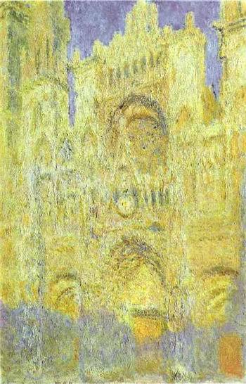 The Rouen Cathedral in the Evening. 1894 by Monet,Claud Oil Painting reproduction