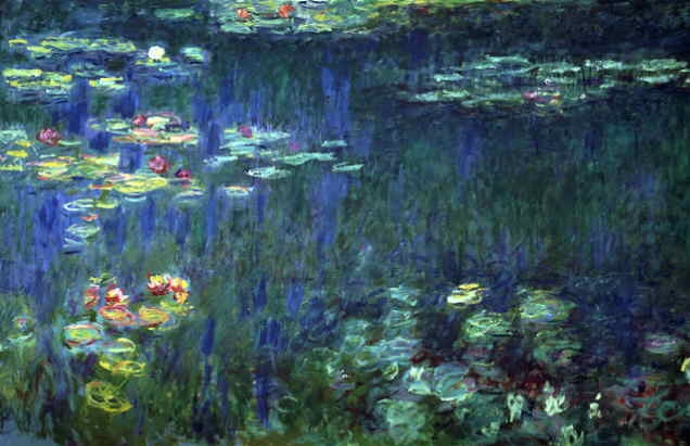 Waterlilies, Green Reflection, Left Part  1916-1923  by Monet,Claud Oil Painting reproduction