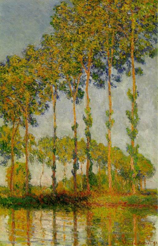 Poplars along the River Epte, Autumn  1891 by Monet,Claud Oil Painting reproduction