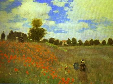 Red Poppies at Argenteuil. 1873 by Monet,Claud Oil Painting reproduction