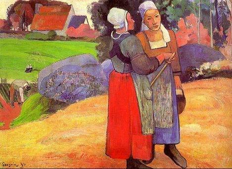 Breton Peasants 1894 by Paul Gauguin Oil Painting reproduction