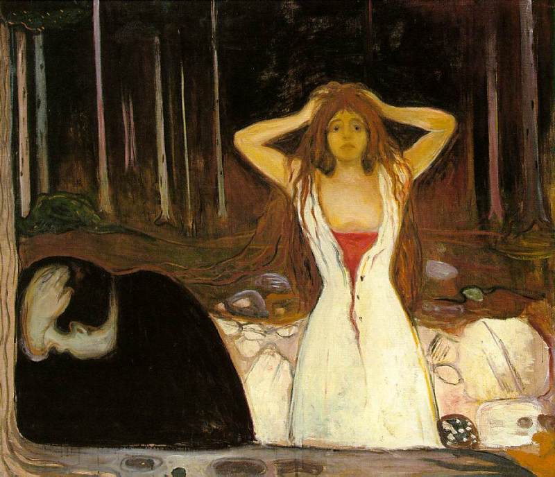 Ashes  1894  by Edvard Munch Oil Painting reproduction