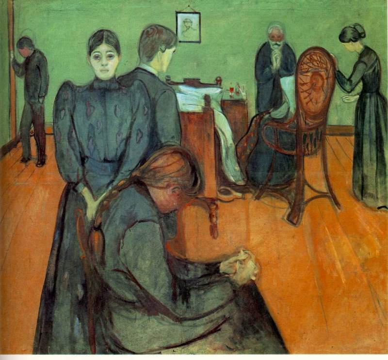Death in the Sickroom  c.1895 by Edvard Munch Oil Painting reproduction
