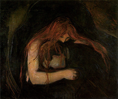 Vampire by Wicker Chair by Edvard Munch Oil Painting reproduction