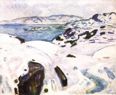 Winter, Kragero by Wicker Chair by Edvard Munch Oil Painting reproduction