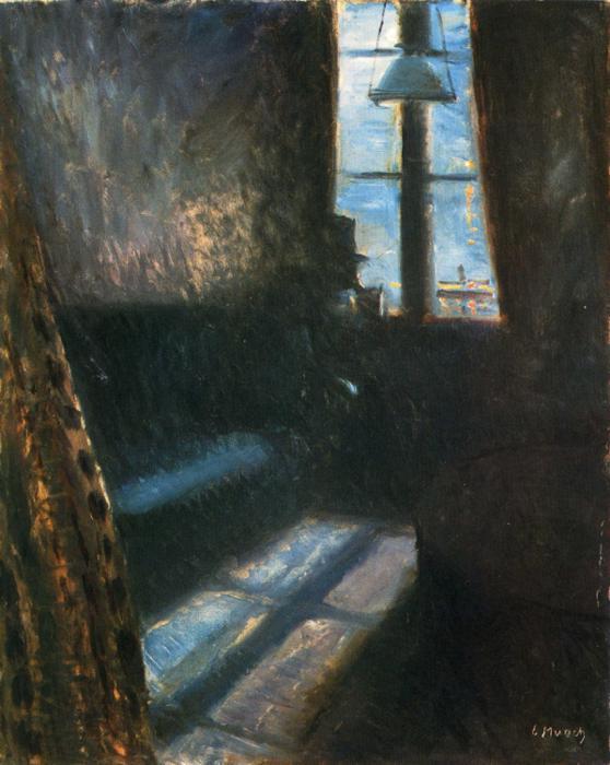Night in St. Cloud. 1890 by Wicker Chair by Edvard Munch Oil Painting reproduction